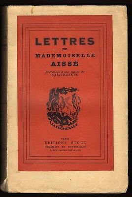 Seller image for LETTRES DE MADEMOISELLE AISSE prcdes notice DE saint beuve for sale by Dmons et Merveilles