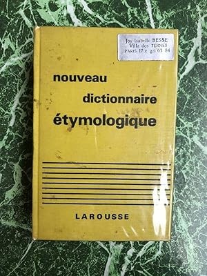 Immagine del venditore per Nouveau dictionnaire tymologique LAROUSSE venduto da Dmons et Merveilles