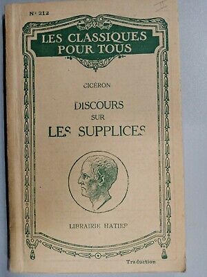 Seller image for Cicron - Les Discours sur Les Supplices Les Classiques Pour tous n 212 for sale by Dmons et Merveilles