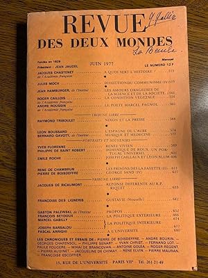 Seller image for Revue des deux mondes Juin 1977 for sale by Dmons et Merveilles