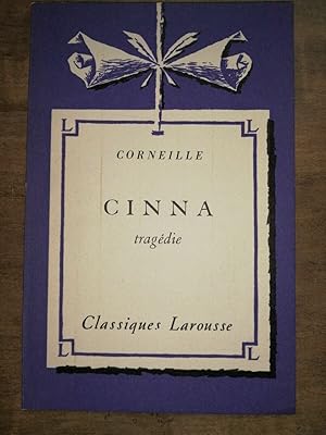 Image du vendeur pour Corneille Cinna Classiques larousse mis en vente par Dmons et Merveilles