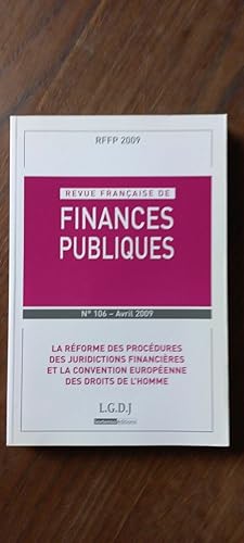 Revue Française De Finances Publiques n106 l g d j