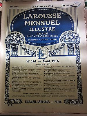 Larousse Mensuel illustré Revue Encyclopédique n114 Août 1916