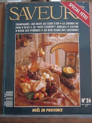 Saveurs n26 Noël en provence Décembre 1992 janvier 1993