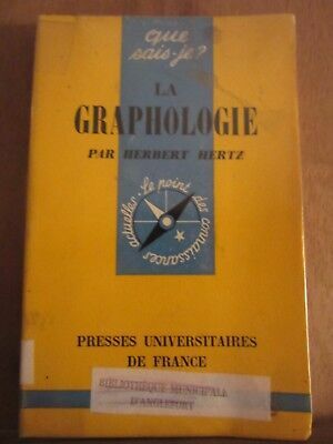 Herbert hertz la graphologie Que sais je n256