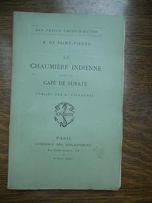 Bild des Verkufers fr b de saint pierre La Chaumire indienne suivie du Caf de surate zum Verkauf von Dmons et Merveilles