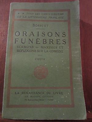 Seller image for bossuet Oraisons funbres sermons maximes La Renaissance du livre non dat for sale by Dmons et Merveilles