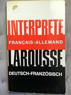 Seller image for franais allemand Interorete larousse for sale by Dmons et Merveilles