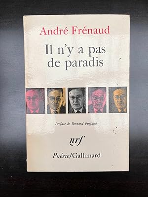 Imagen del vendedor de Il n'y a pas de paradis gallimard a la venta por Dmons et Merveilles