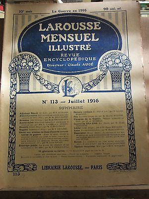 Larousse Mensuel illustré Revue Encyclopédique n113 Juillet 1916