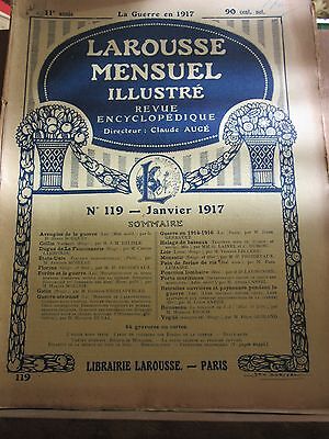 Larousse Mensuel illustré Revue Encyclopédique n119 Janvier 1917