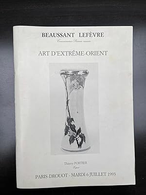 Image du vendeur pour Thierry Portier Art d'extreme orient Beaussant lefvre paris drouot mis en vente par Dmons et Merveilles