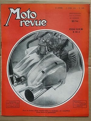 Moto Revue n 1081 Essai b m w R 51 3 19 Avril 1952