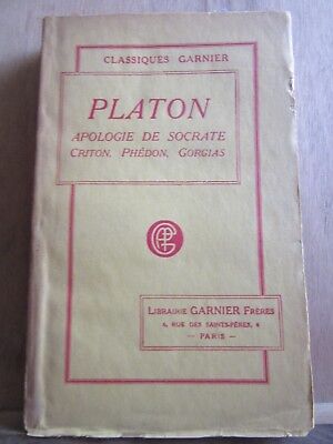 Seller image for platon Apologie de socrate criton phdon gorgias Librairie Garnier frres for sale by Dmons et Merveilles