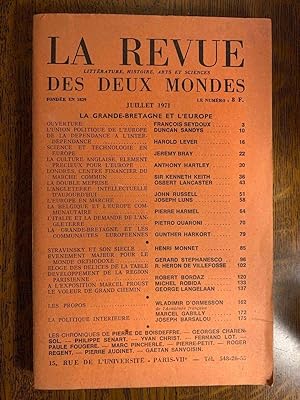 Seller image for La revue des deux mondes Juillet 1971 for sale by Dmons et Merveilles