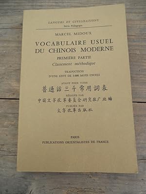 Marcel midoux Vocabulaire usuel du chinois moderne première partie