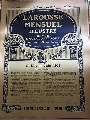 Larousse Mensuel illustré Revue Encyclopédique n124 Juin 1917