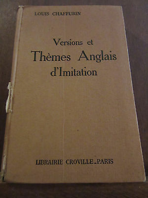 Seller image for versions et thmes anglais d'imitation Librairie Croville for sale by Dmons et Merveilles