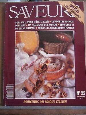 Saveurs n25 Douceurs du Frioul italien Novembre 1992
