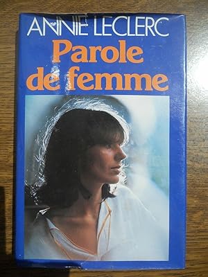 Seller image for Parole de femme for sale by Dmons et Merveilles