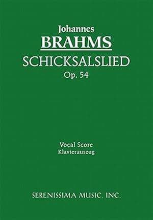 Imagen del vendedor de Schicksalied, Op. 54 - Vocal score a la venta por GreatBookPrices