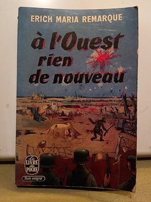 Bild des Verkufers fr  l'Ouest rien de nouveau Le Livre de poche zum Verkauf von Dmons et Merveilles