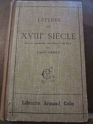 Seller image for Lettres du XVIII sicle Librairie Armand colin for sale by Dmons et Merveilles