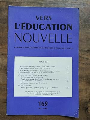 Vers l'éducation nouvelle n162 Mai 1962