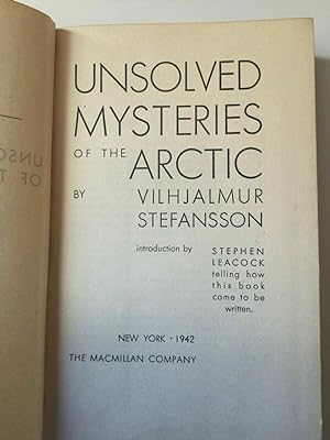 v stefansson Unsolved Mysteries of the Arctic the company