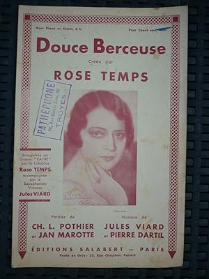 Imagen del vendedor de partition Rose temps Douce berceuse a la venta por Dmons et Merveilles