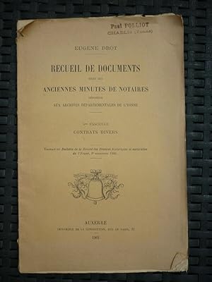Seller image for Recueil de documents tirs des anciennes minutes de notaires for sale by Dmons et Merveilles