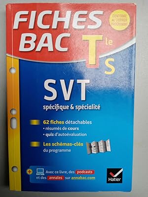 Fiches BAC SVT Spécifique et spécialité hatier