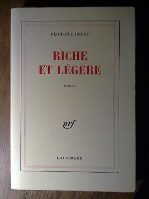 Bild des Verkufers fr Florence delay Riche et lgre gallimard zum Verkauf von Dmons et Merveilles