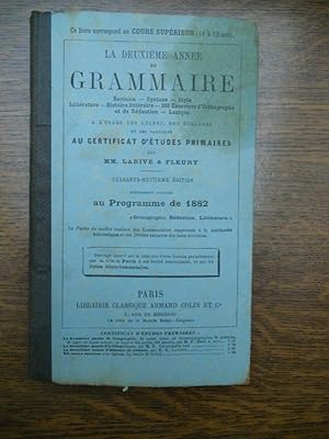 Seller image for Larive Fleury La deuxime anne de grammaire au programme de 1882armand Colin for sale by Dmons et Merveilles