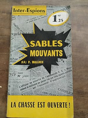 Seller image for p malloch Sables mouvants inter espions for sale by Dmons et Merveilles