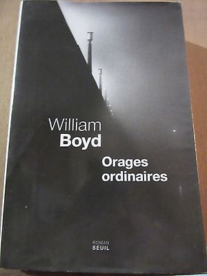 Image du vendeur pour William boyd Orages ordinaires seuil mis en vente par Dmons et Merveilles