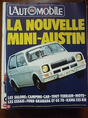 L'Automobile n377 La Nouvelle mini austin mensuel Novembre 1977