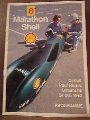 Image du vendeur pour 8e Marathon shell Circuit Paul Ricard Dimanche 24 Mai 1992 Programme mis en vente par Dmons et Merveilles