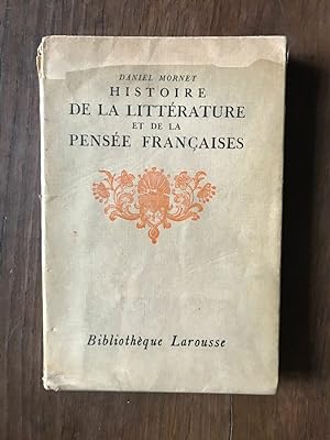 Seller image for HISTOIRE DE LA littrature ET DE LA pense franaises for sale by Dmons et Merveilles
