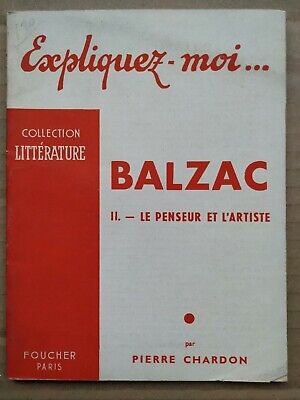 Imagen del vendedor de Expliquez-Moi.Balzac II Le Penseur et L'artisteFoucher Paris a la venta por Dmons et Merveilles