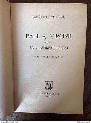 Imagen del vendedor de Paul et Virginie suivi de la chaumiere indienne Dide a la venta por Dmons et Merveilles