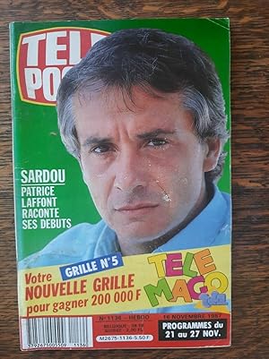 Image du vendeur pour Tele Poche Magazine N 1136 Michel Sardou 16 Novembre 1987 mis en vente par Dmons et Merveilles