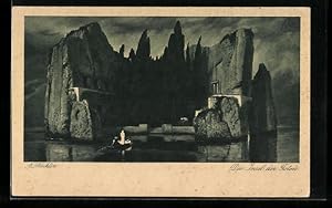 Seller image for Knstler-Ansichtskarte Arnold Bcklin: Die Insel der Toten for sale by Bartko-Reher