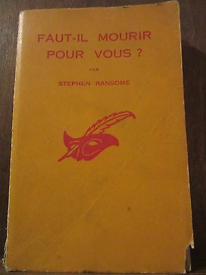 Immagine del venditore per faut il mourir pour vous le Masque n690 champs elyses venduto da Dmons et Merveilles