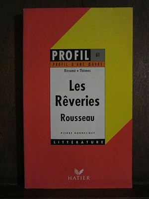 Imagen del vendedor de Collection Profil Littrature Les Rveries du promeneur solitaire Rousseau 1776 a la venta por Dmons et Merveilles