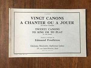Bild des Verk�ufers f�r VINGT CANONS A CHANTER OU A JOUER zum Verkauf von D�mons & Merveilles