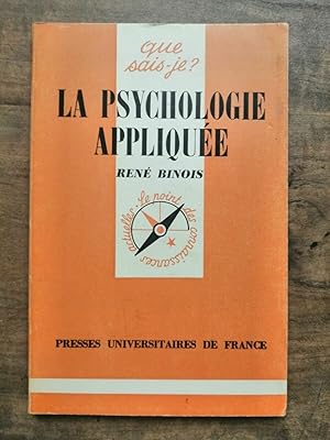 Image du vendeur pour Ren Binois La psychologie Applique Presses universitaires de france mis en vente par Dmons et Merveilles