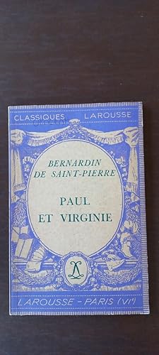 Immagine del venditore per Paul et Virginie Classiques Larousse venduto da Dmons et Merveilles