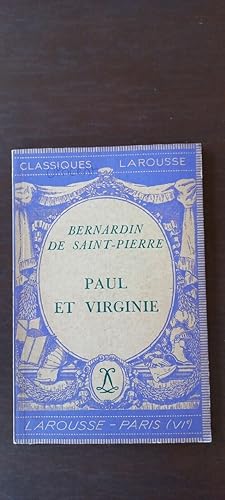 Image du vendeur pour Paul et Virginie Classiques Larousse mis en vente par Dmons et Merveilles