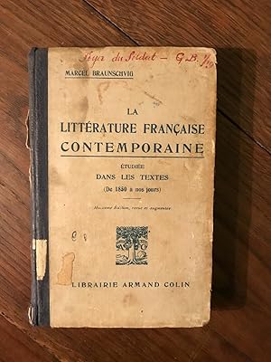 Seller image for LA littrature franaise CONTEMPORAINE for sale by Dmons et Merveilles